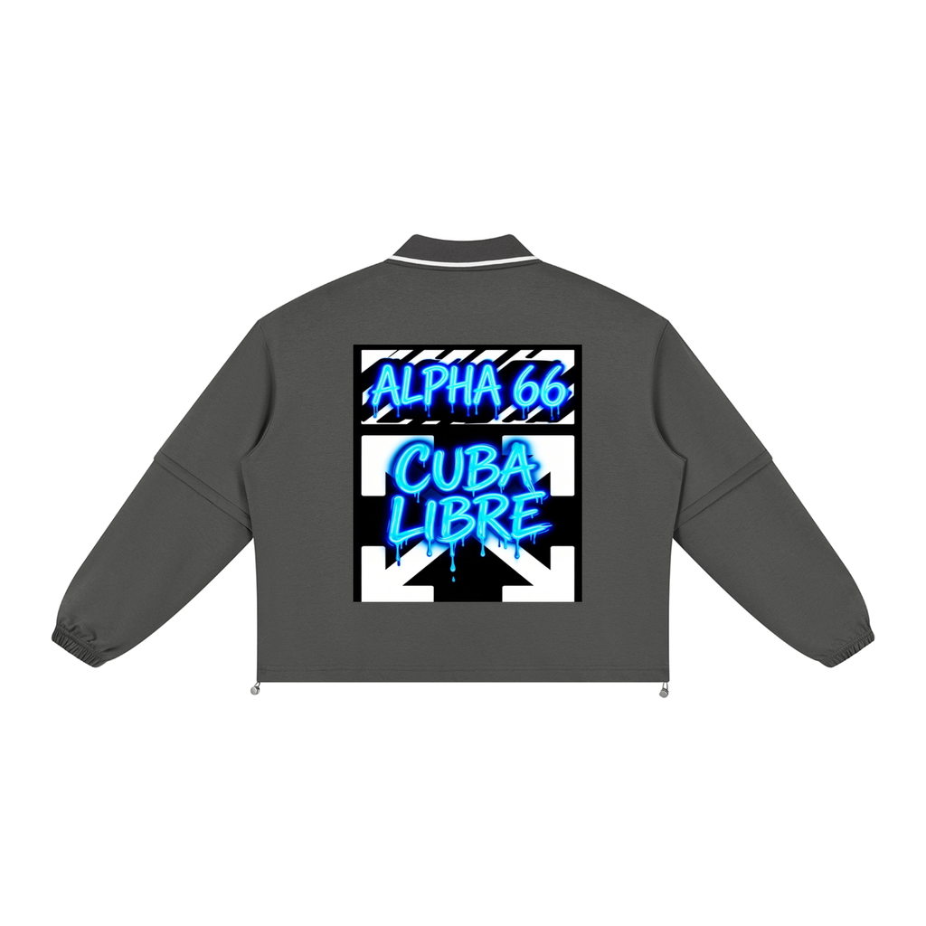 Unisex Boxy Collared Detachable Sweatshirt