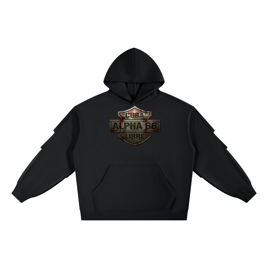 Unisex Heavyweight Ruched Sleeves Hoodie