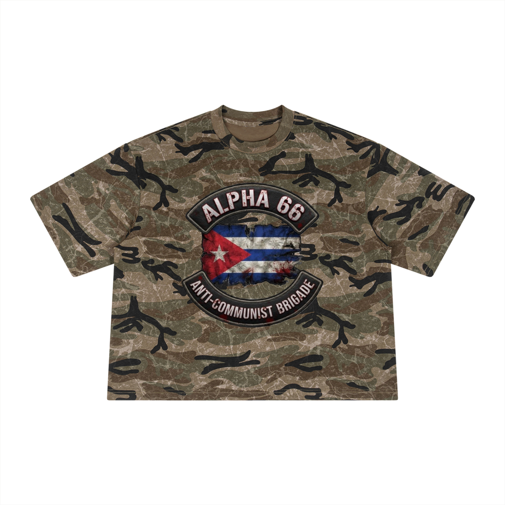 Unisex Boxy Camo Print T-Shirt