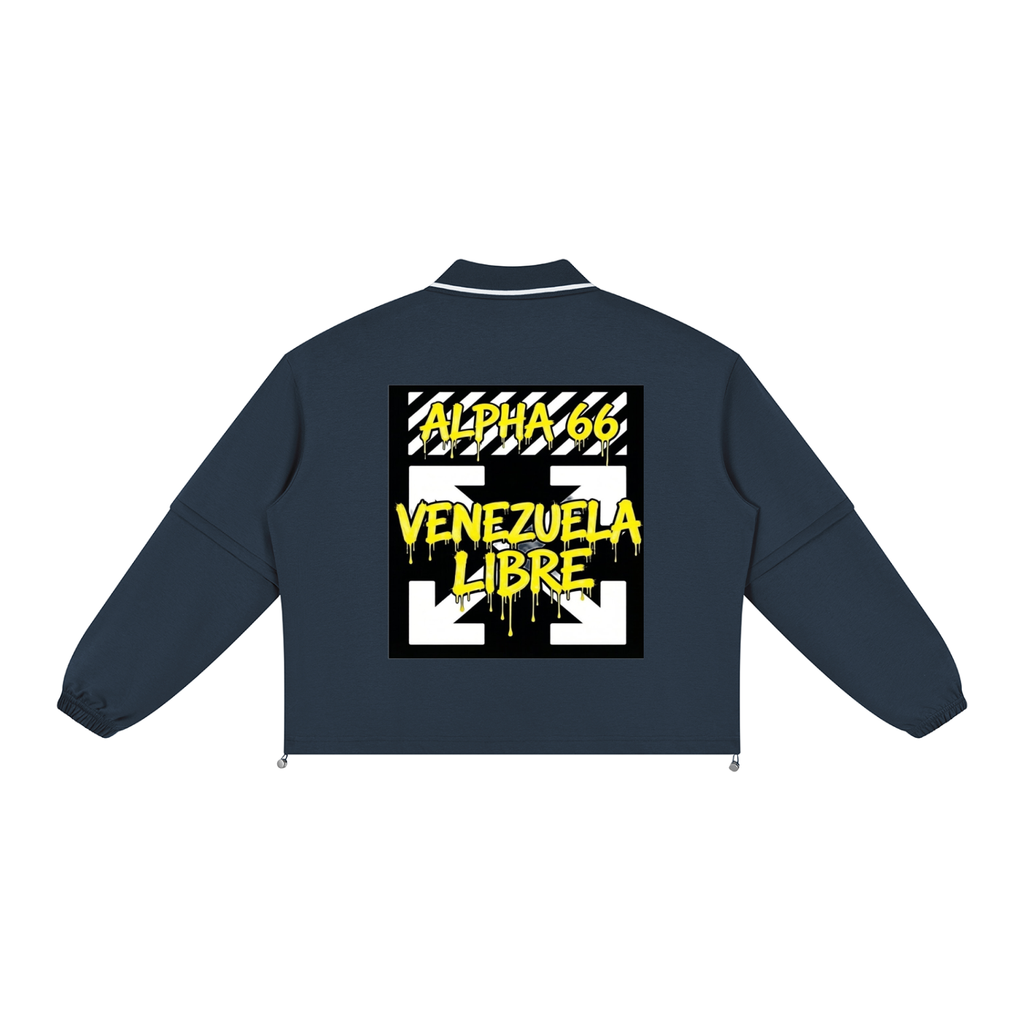 Unisex Boxy Collared Detachable Sweatshirt