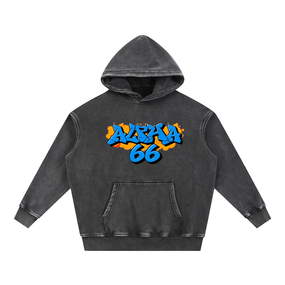 Snow Wash Fleece Oversize Hoodie