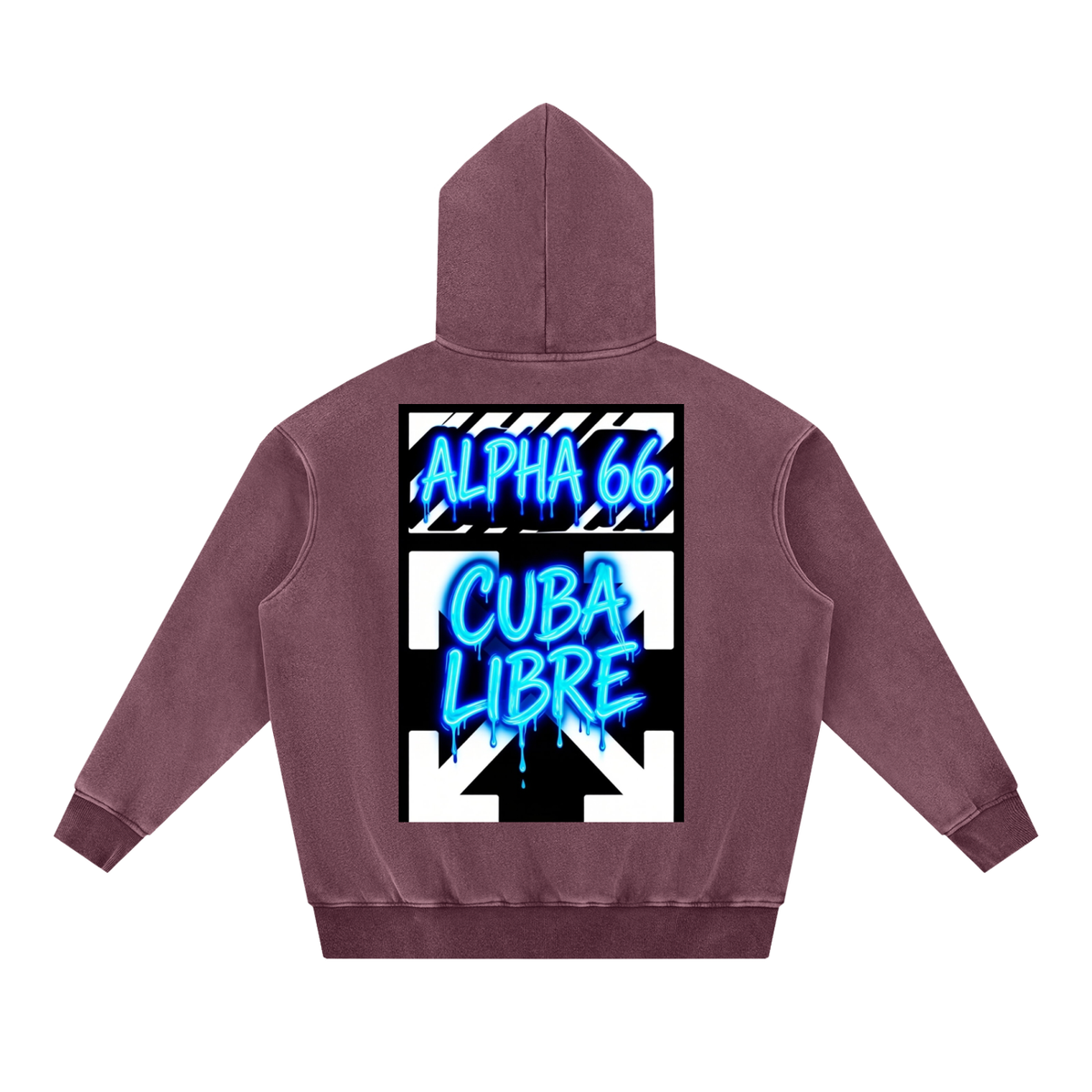 Snow Wash Fleece Oversize Hoodie