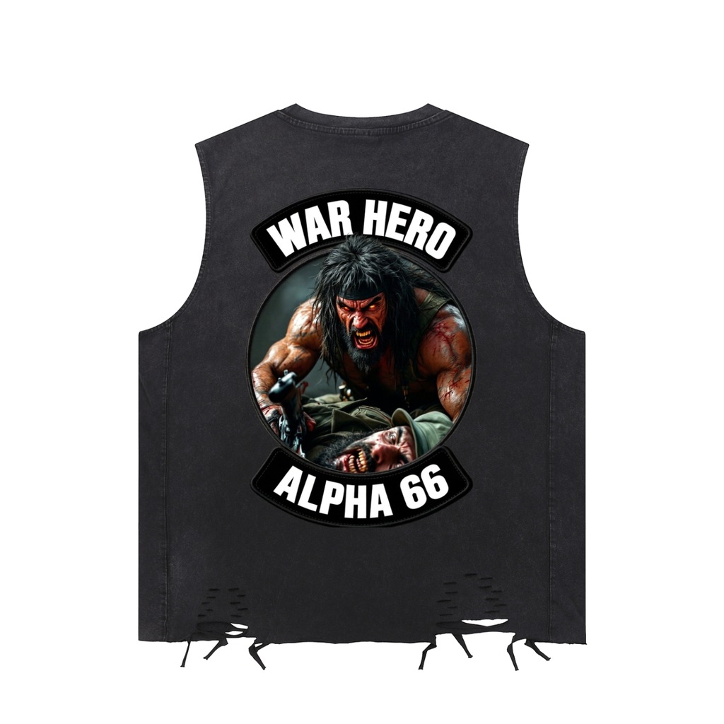 Snow Washed Raw-Hem Tank Top