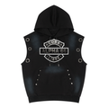 Unisex Vintage Wash Sun Fade Sleeveless Hoodie
