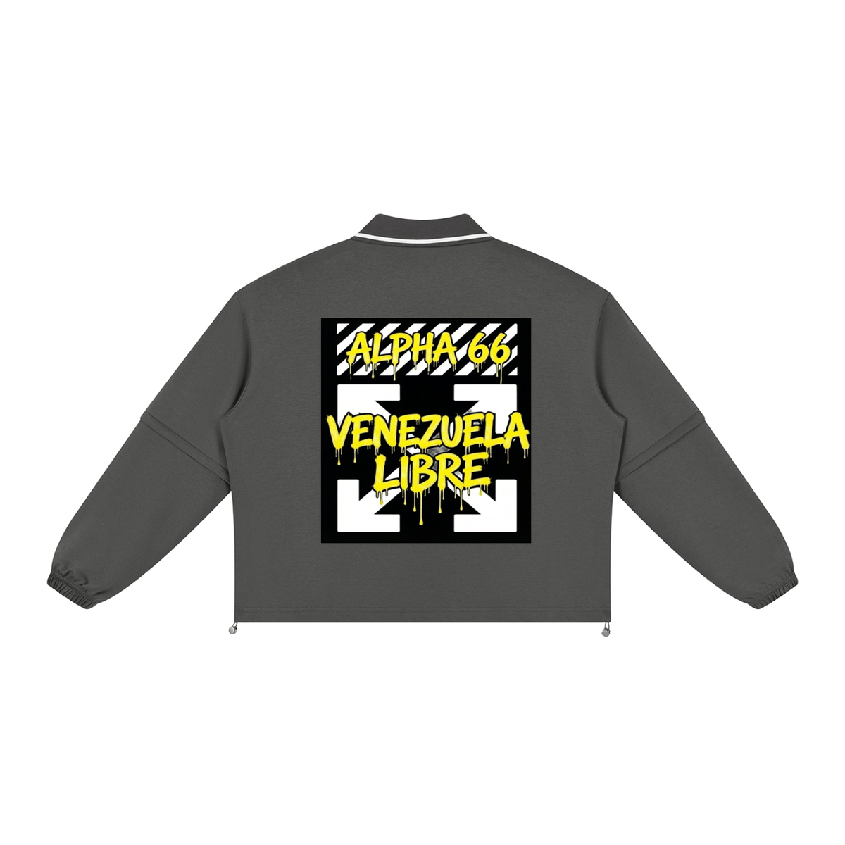 Unisex Boxy Collared Detachable Sweatshirt