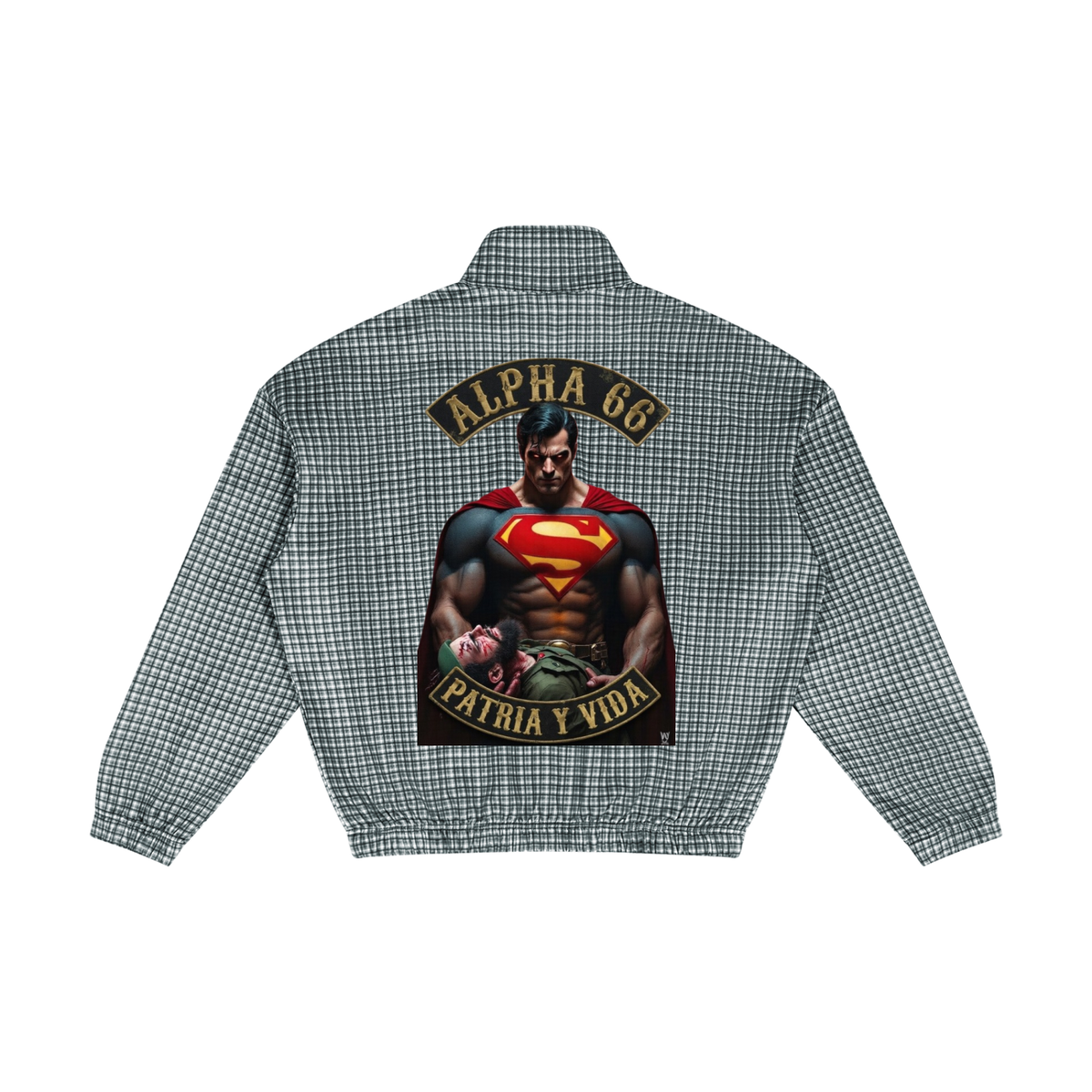 Unisex Plaid Quarter-Zip Sweatshirt