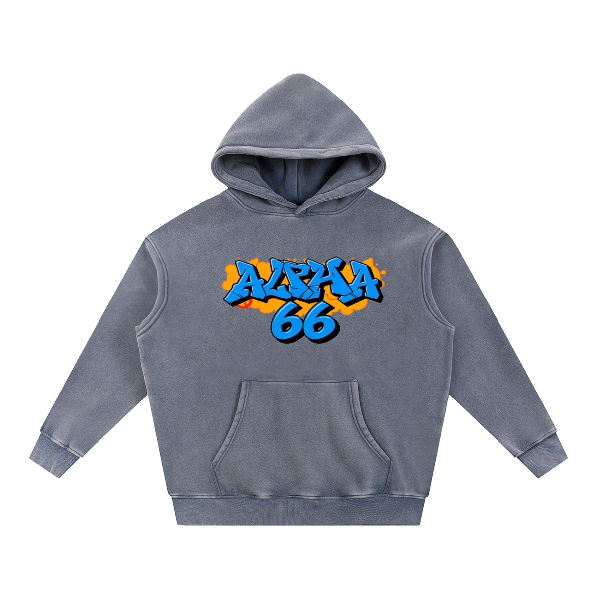Snow Wash Fleece Oversize Hoodie