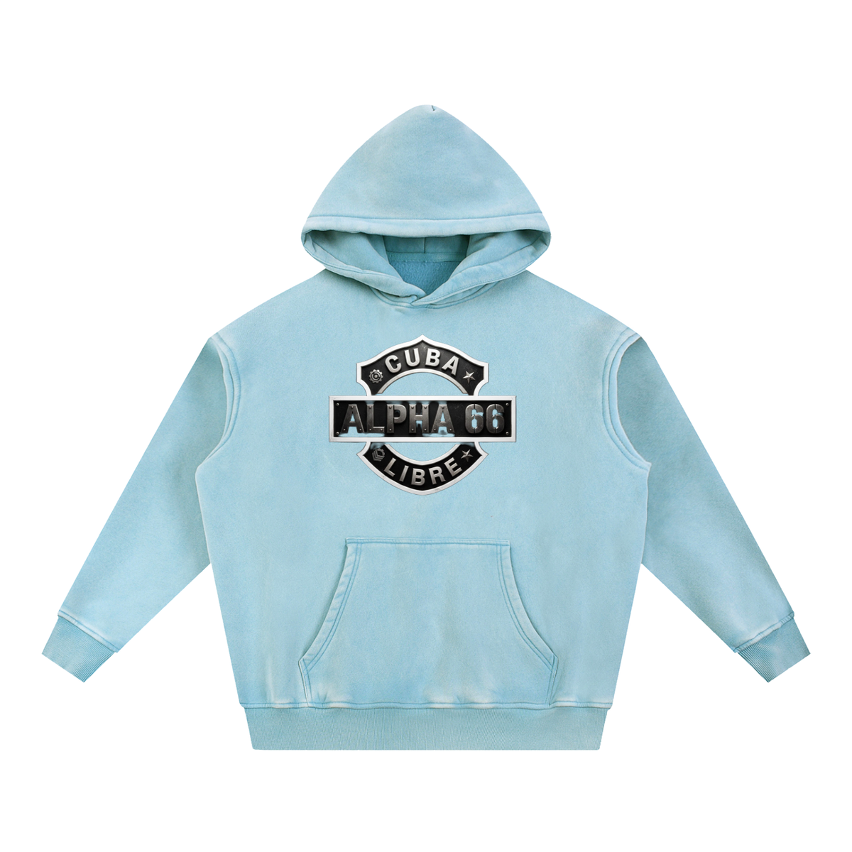Snow Wash Fleece Oversize Hoodie