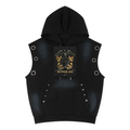 Unisex Vintage Wash Sun Fade Sleeveless Hoodie