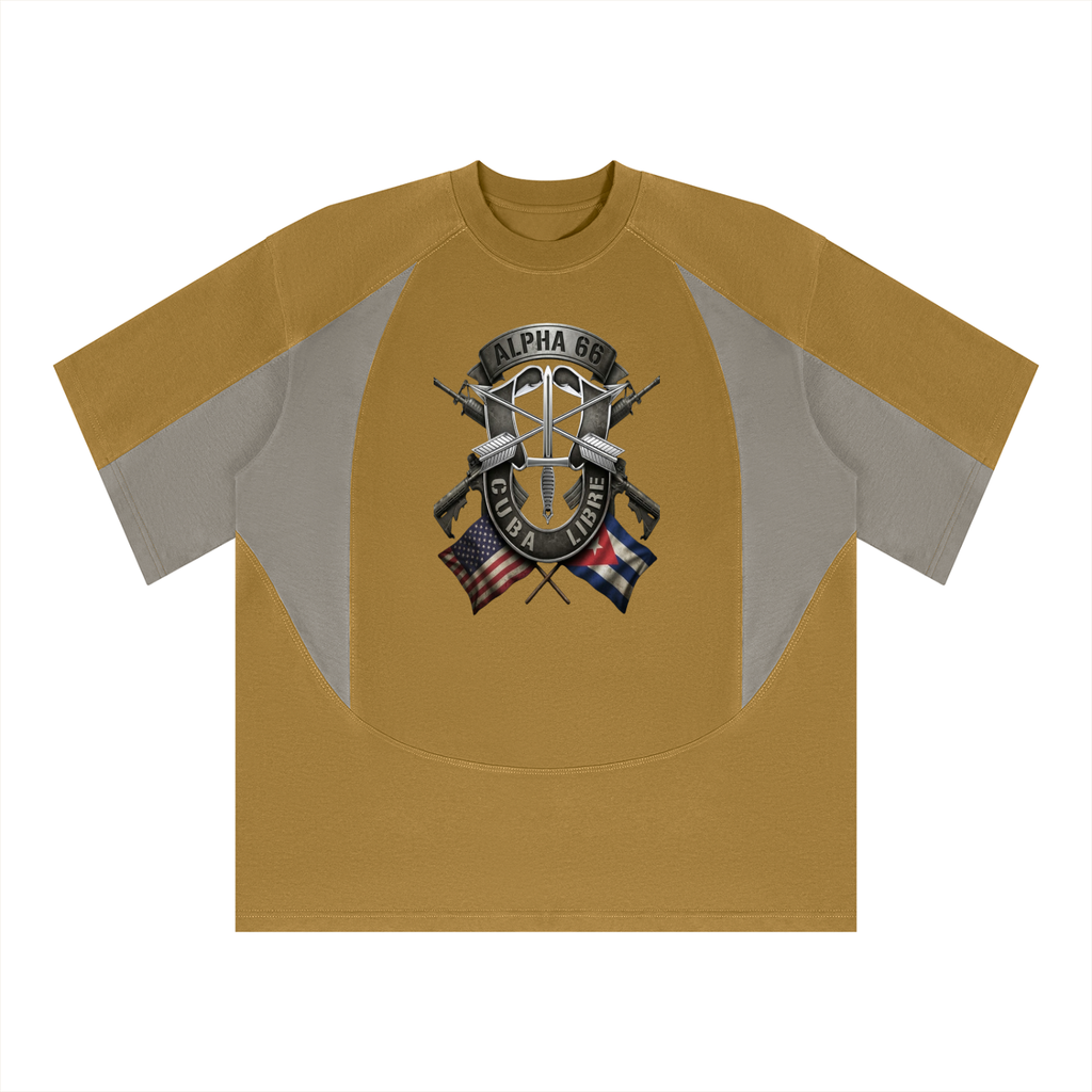 Unisex Color Block Paneling T-Shirt