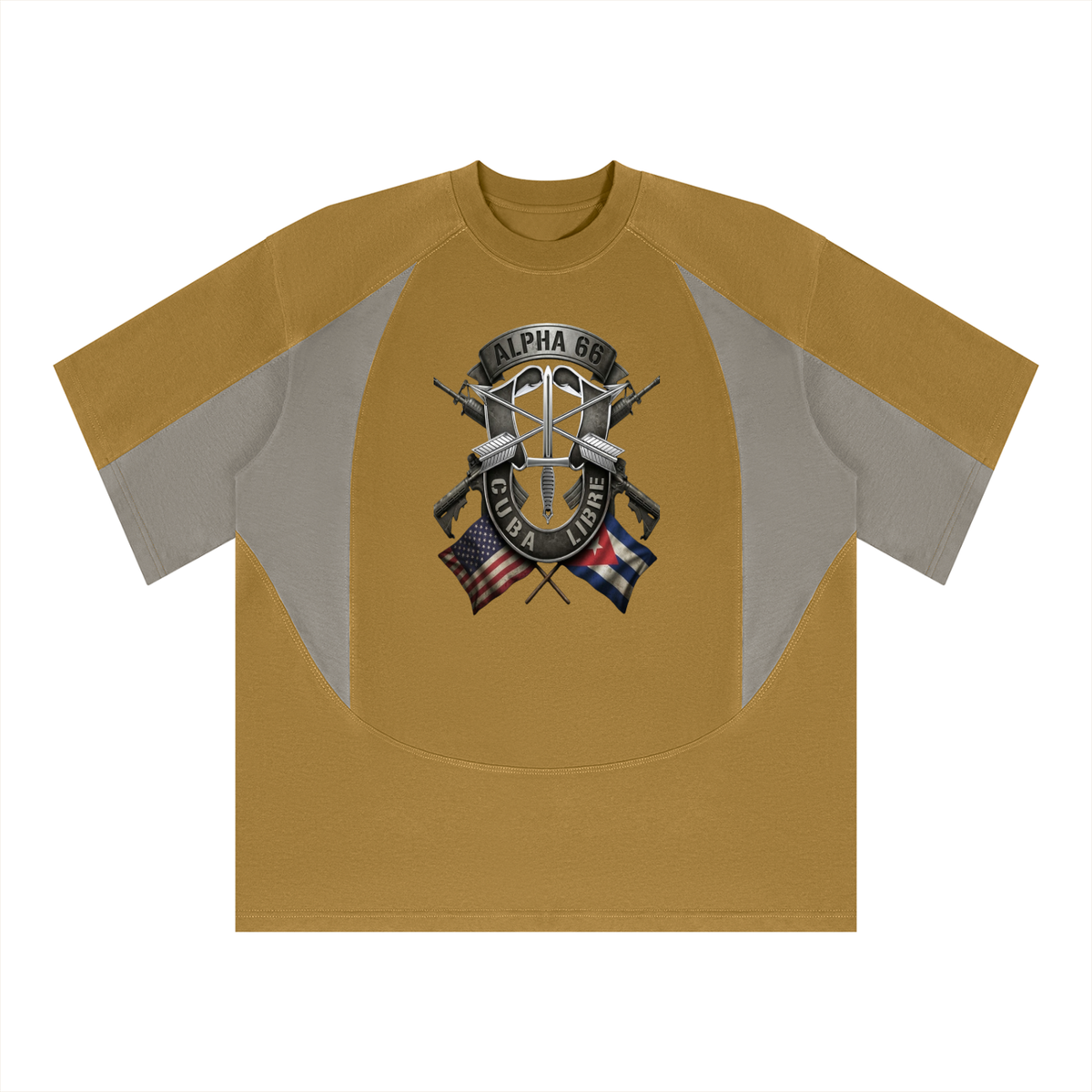 Unisex Color Block Paneling T-Shirt