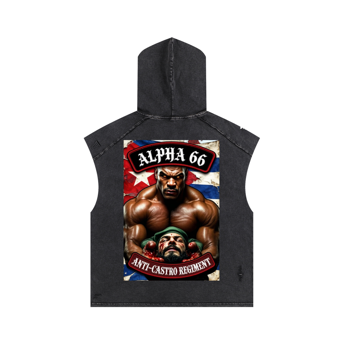 Snow Washed Boxy Hooded Tank Top