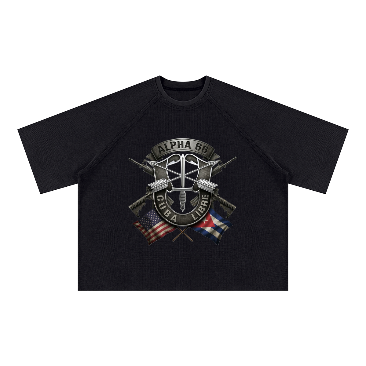 Unisex Mineral Wash Boxy Waffle T-Shirt