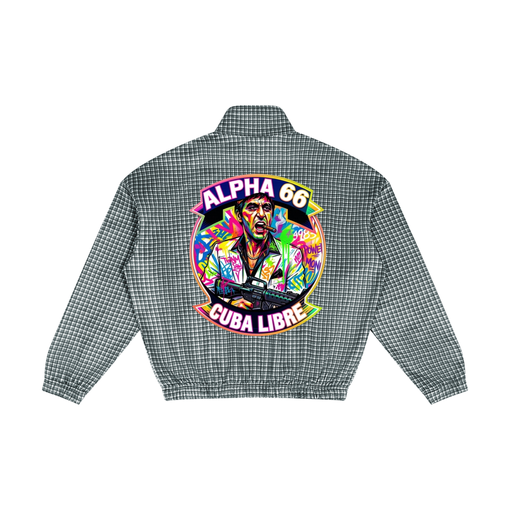 Unisex Plaid Quarter-Zip Sweatshirt
