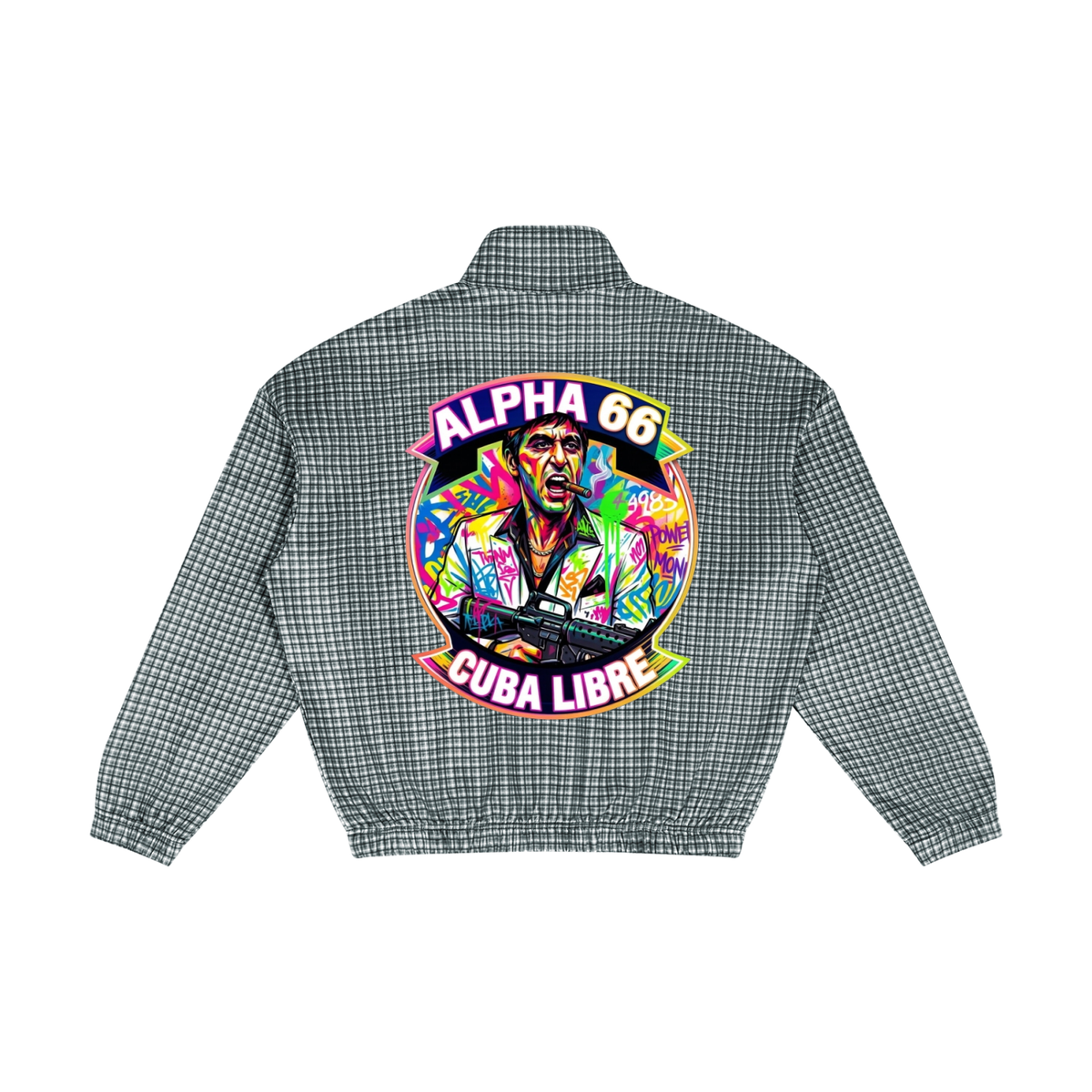 Unisex Plaid Quarter-Zip Sweatshirt