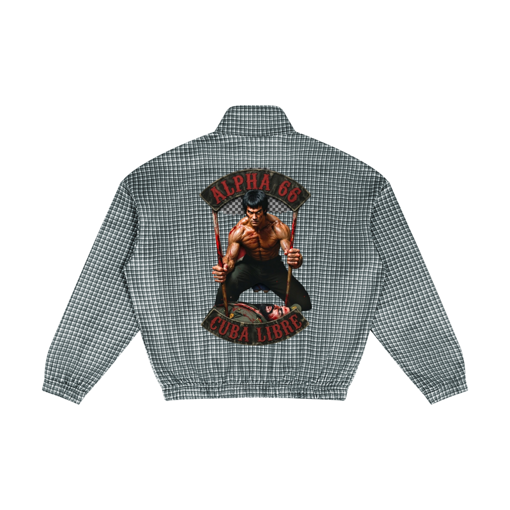 Unisex Plaid Quarter-Zip Sweatshirt