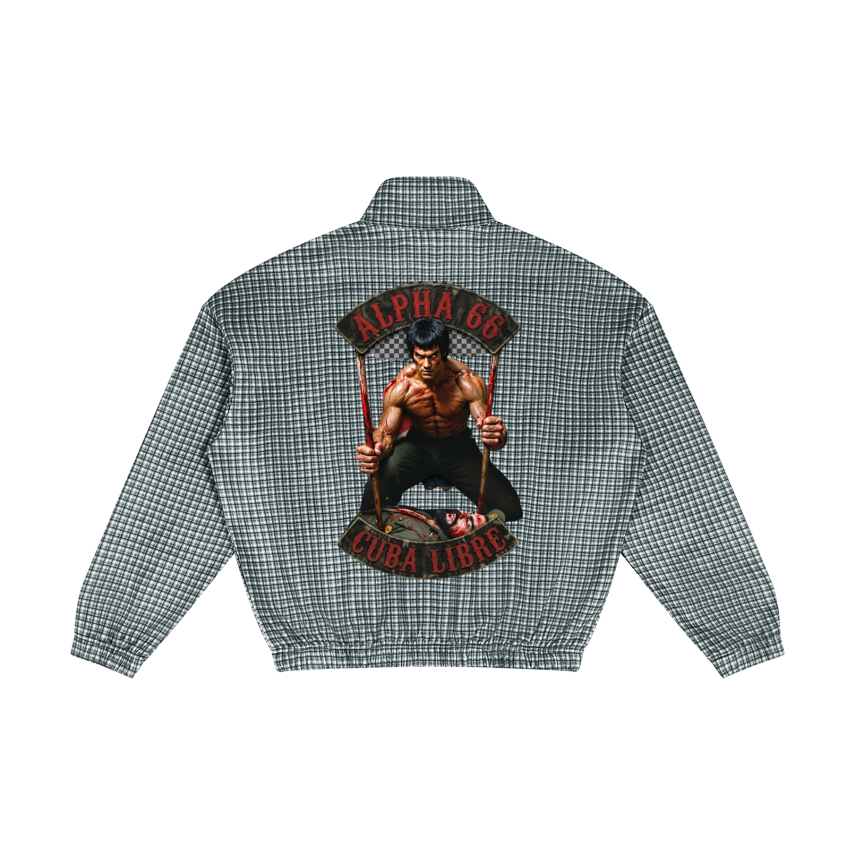 Unisex Plaid Quarter-Zip Sweatshirt