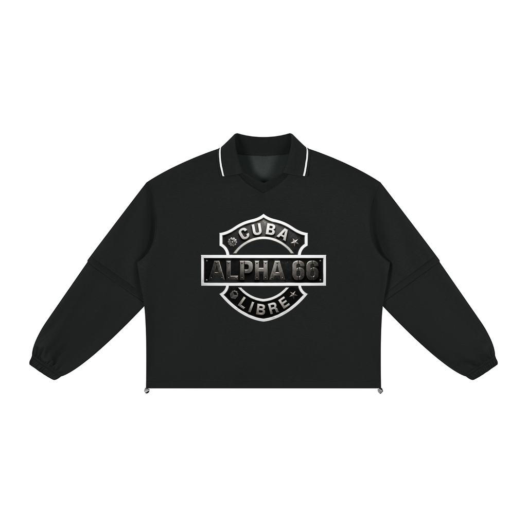 Unisex Boxy Collared Detachable Sweatshirt