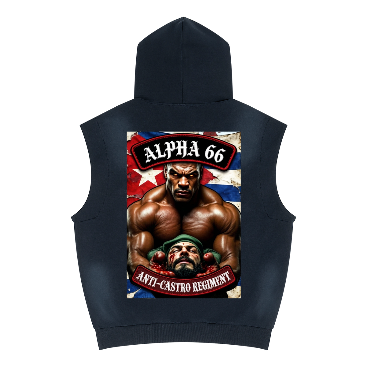 Unisex Vintage Wash Sun Fade Sleeveless Hoodie