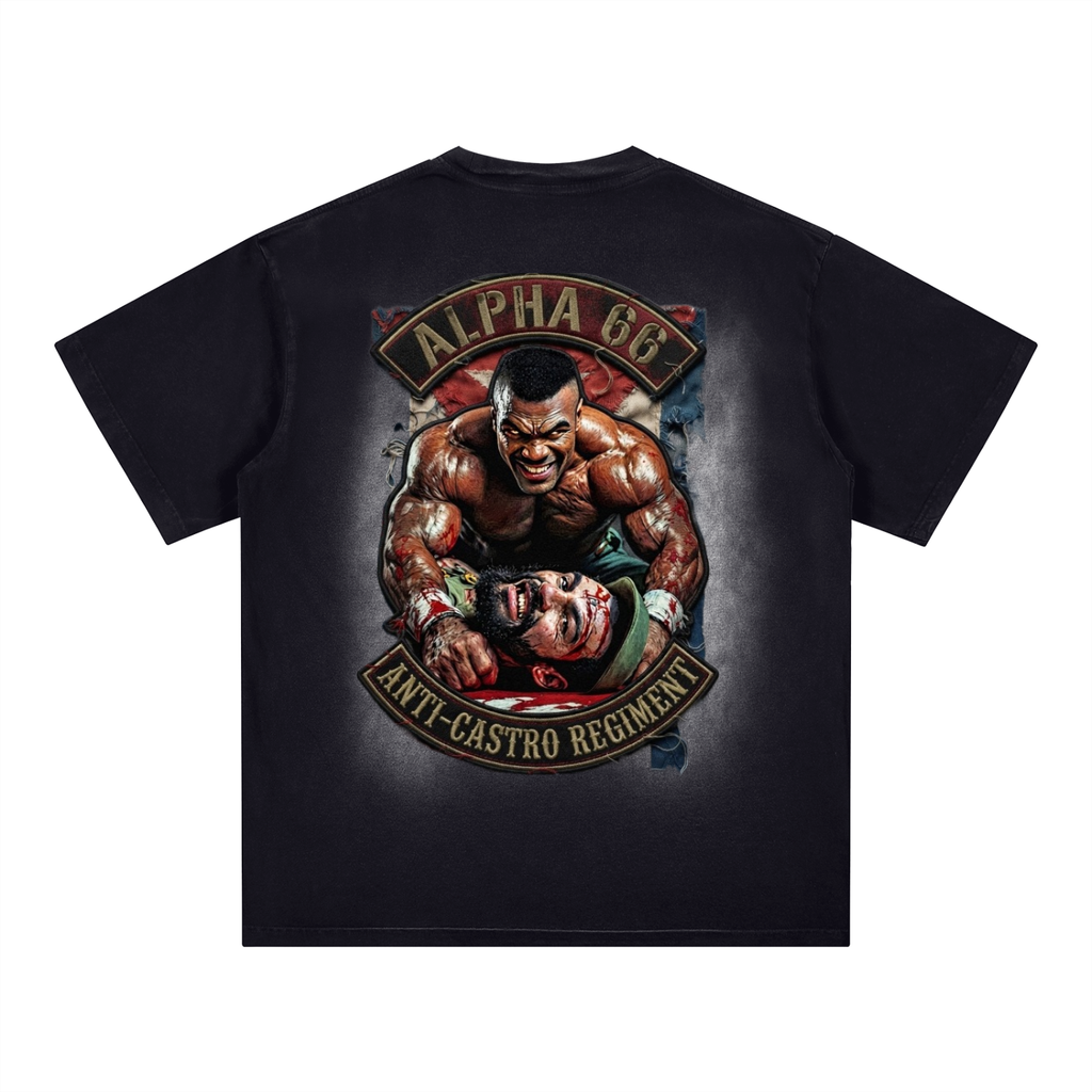 Square Patch Monkey Washed T-Shirt