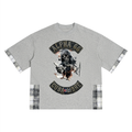 Unisex Plaid Paneled T-Shirt