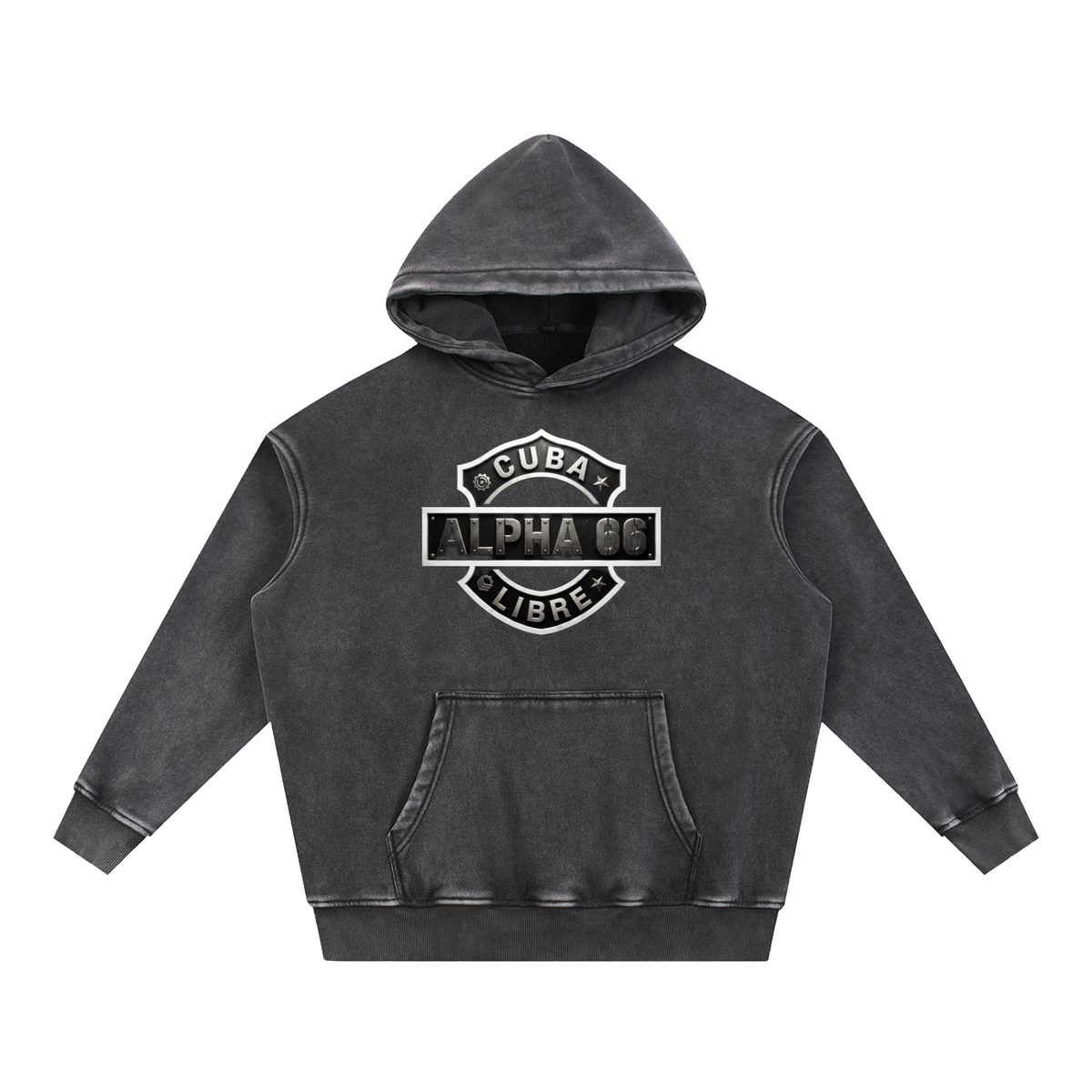 Snow Wash Fleece Oversize Hoodie