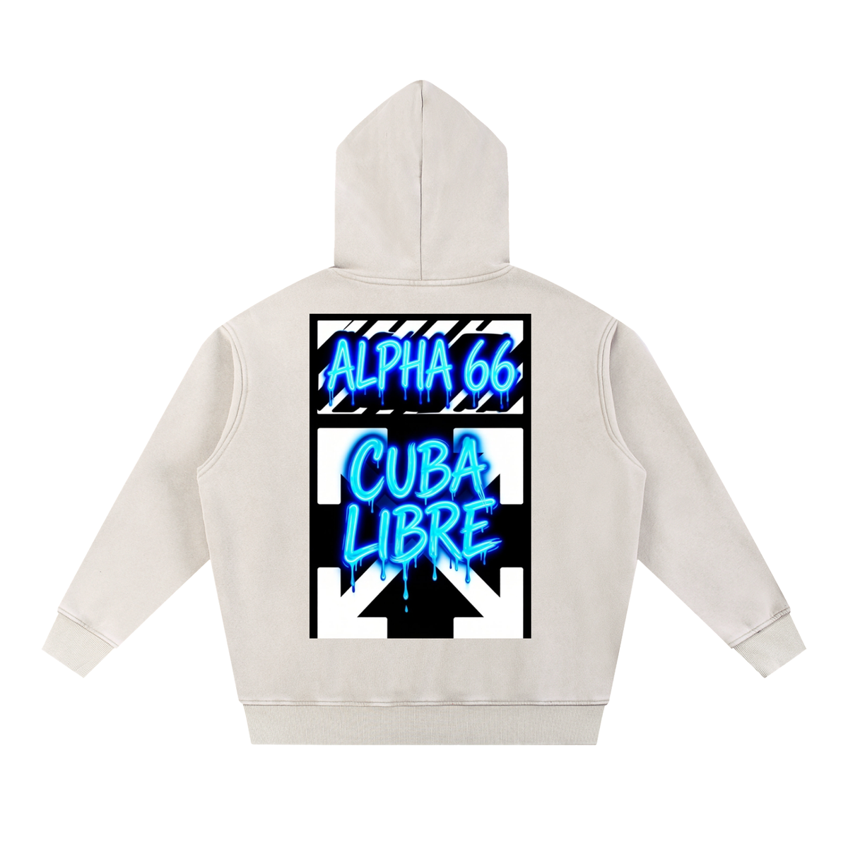 Snow Wash Fleece Oversize Hoodie