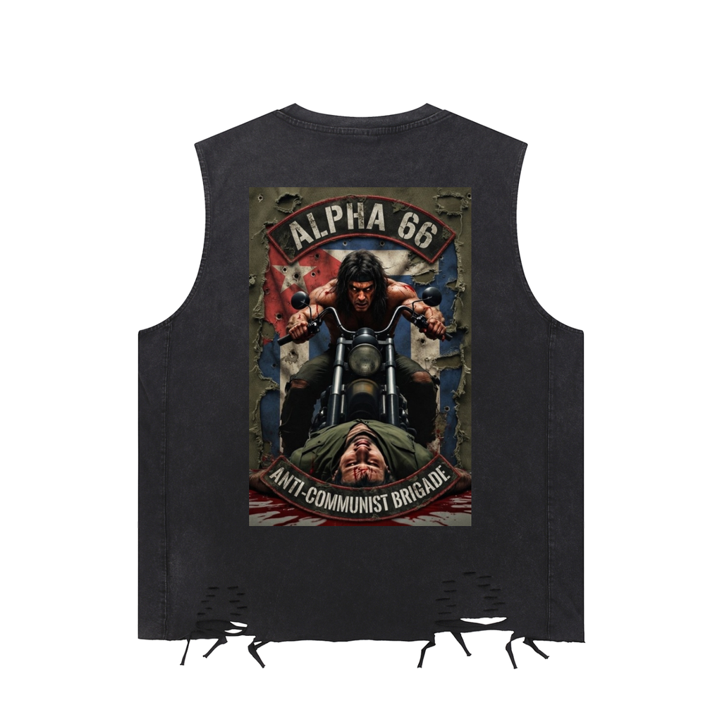 Snow Washed Raw-Hem Tank Top