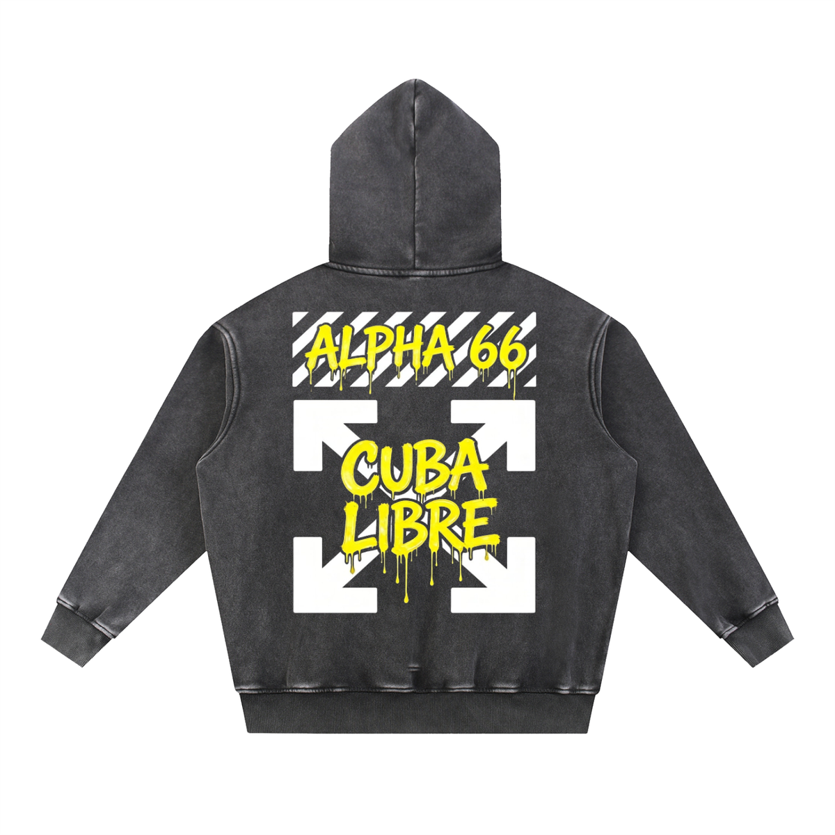 Snow Wash Fleece Oversize Hoodie