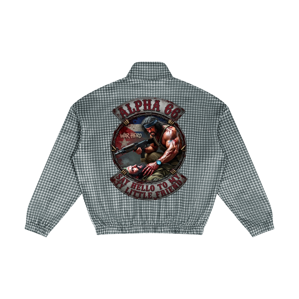 Unisex Plaid Quarter-Zip Sweatshirt