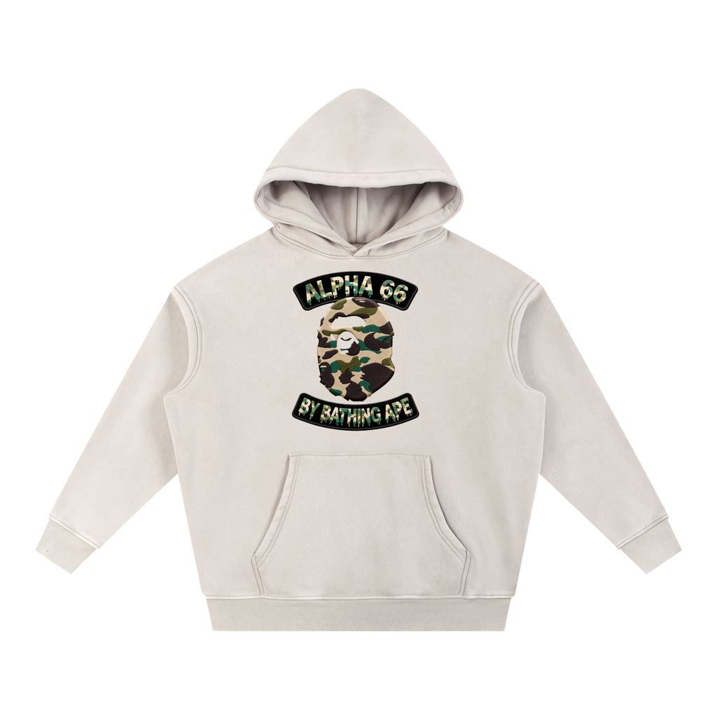 Snow Wash Fleece Oversize Hoodie