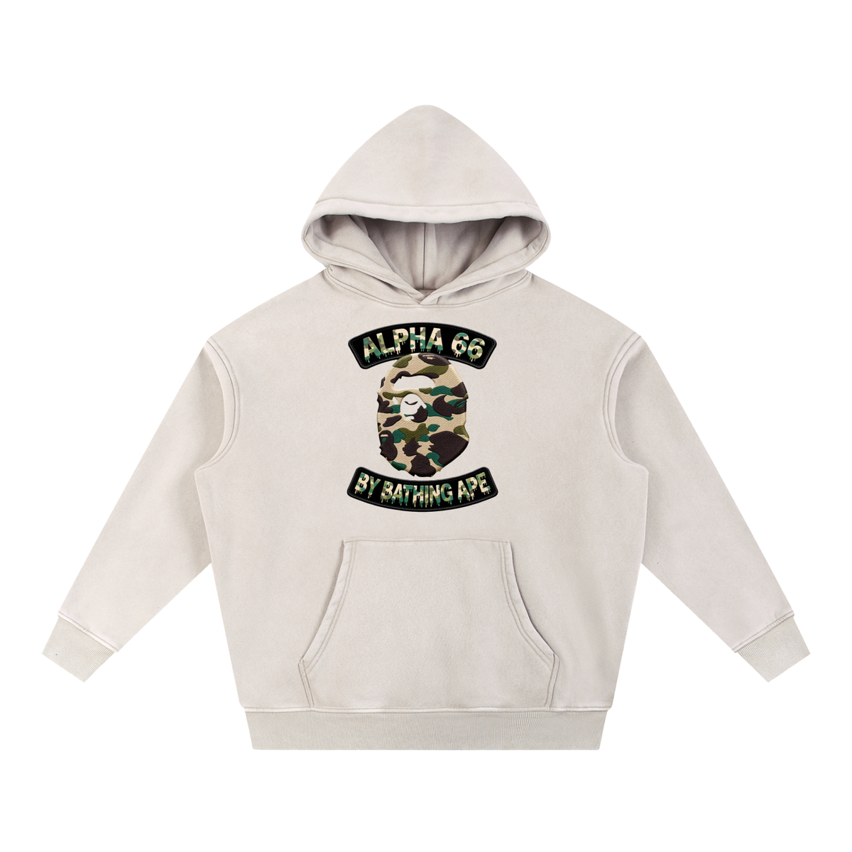 Snow Wash Fleece Oversize Hoodie