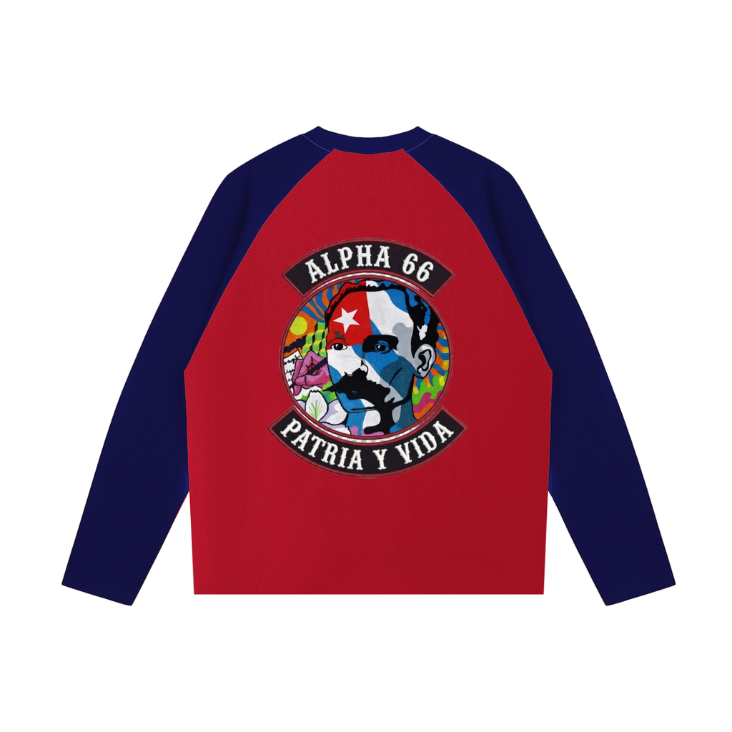 Color-Blocked Raglan Long-Sleeve T-Shirt