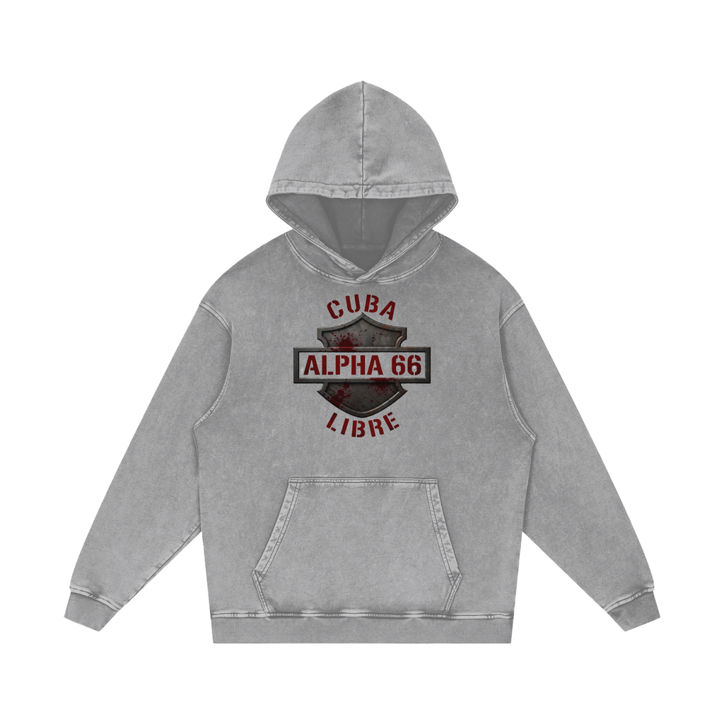 Snow Washed Loose Cotton Hoodie