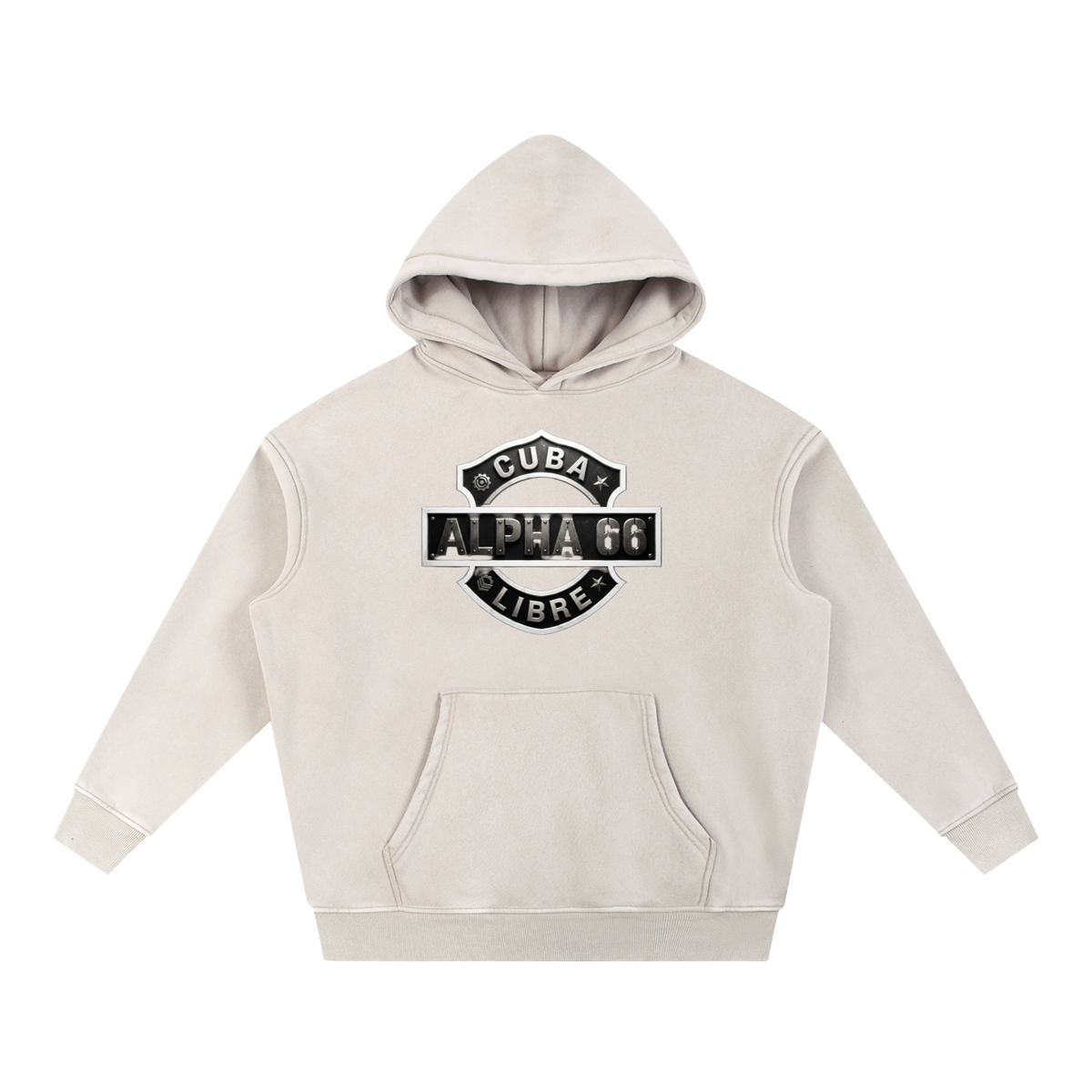 Snow Wash Fleece Oversize Hoodie
