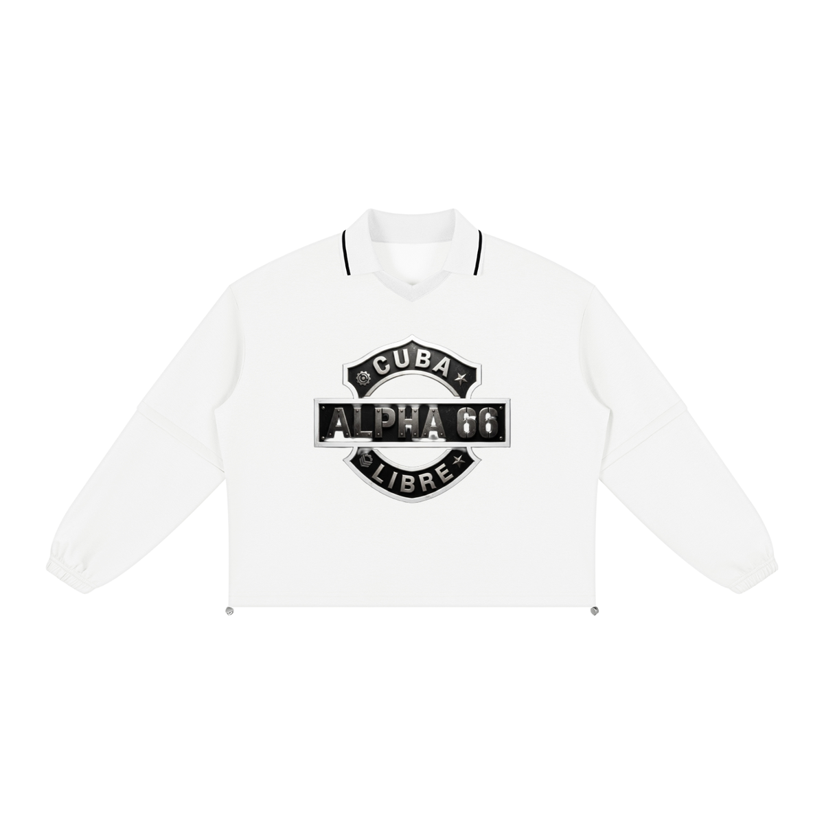 Unisex Boxy Collared Detachable Sweatshirt