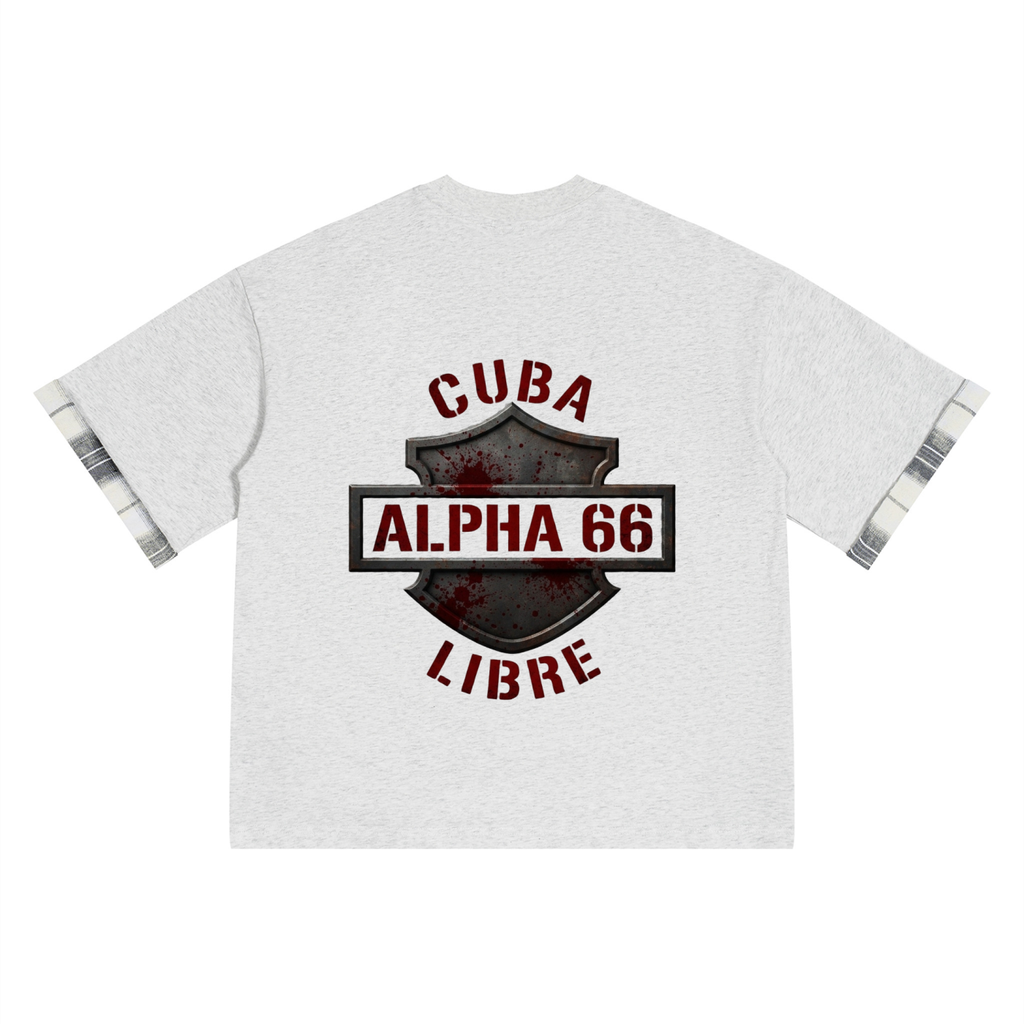 Unisex Plaid Paneled T-Shirt
