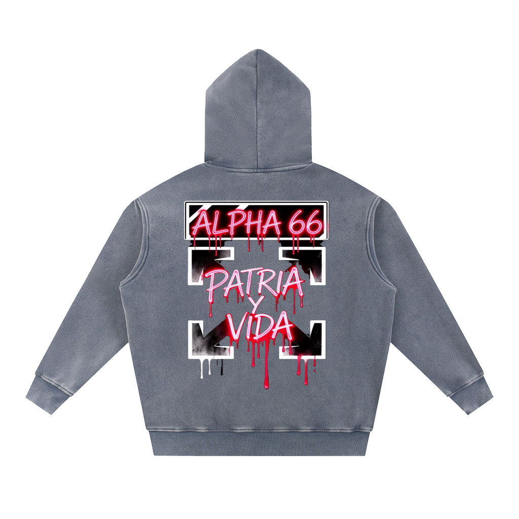 Snow Wash Fleece Oversize Hoodie