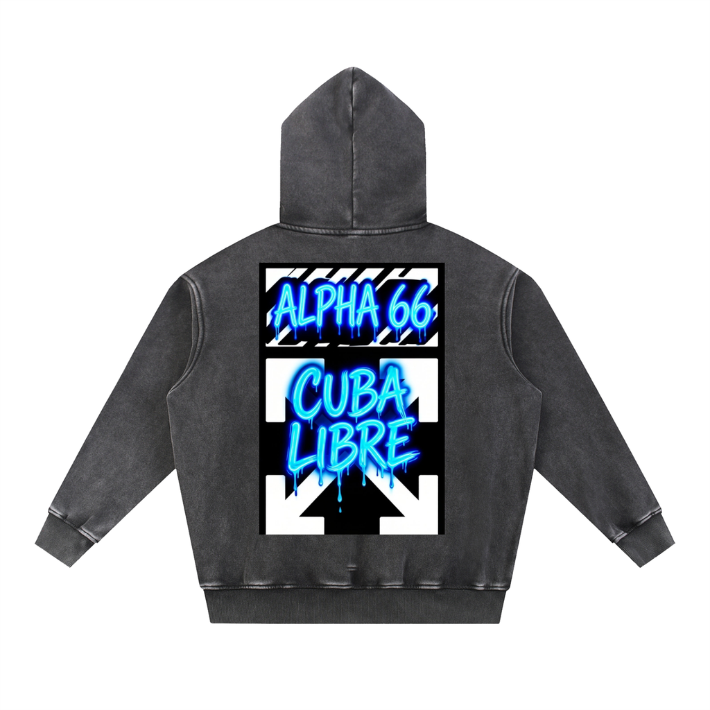 Snow Wash Fleece Oversize Hoodie