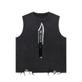 Snow Washed Raw-Hem Tank Top