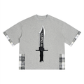 Unisex Plaid Paneled T-Shirt