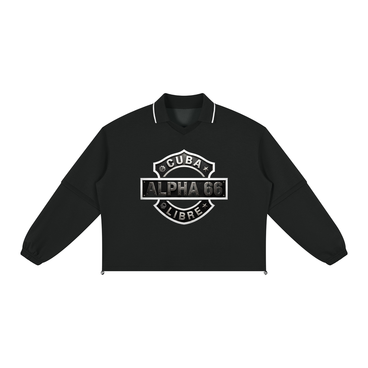 Unisex Boxy Collared Detachable Sweatshirt