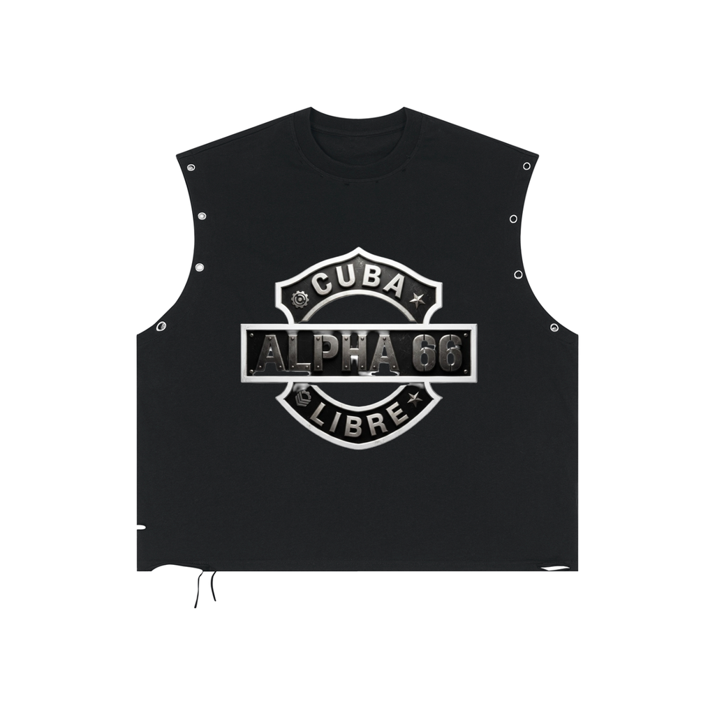 Distressed Grommet Eyelet Tank Top