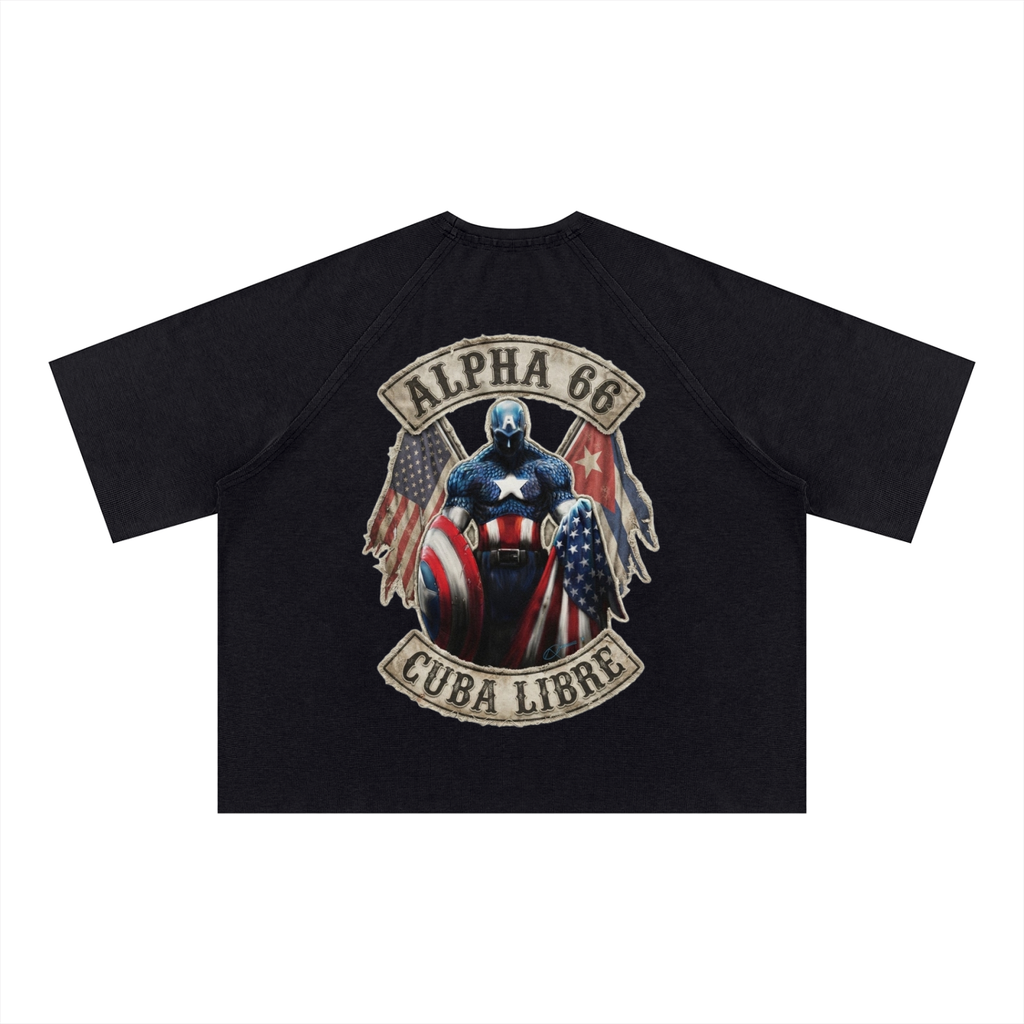 Unisex Mineral Wash Boxy Waffle T-Shirt