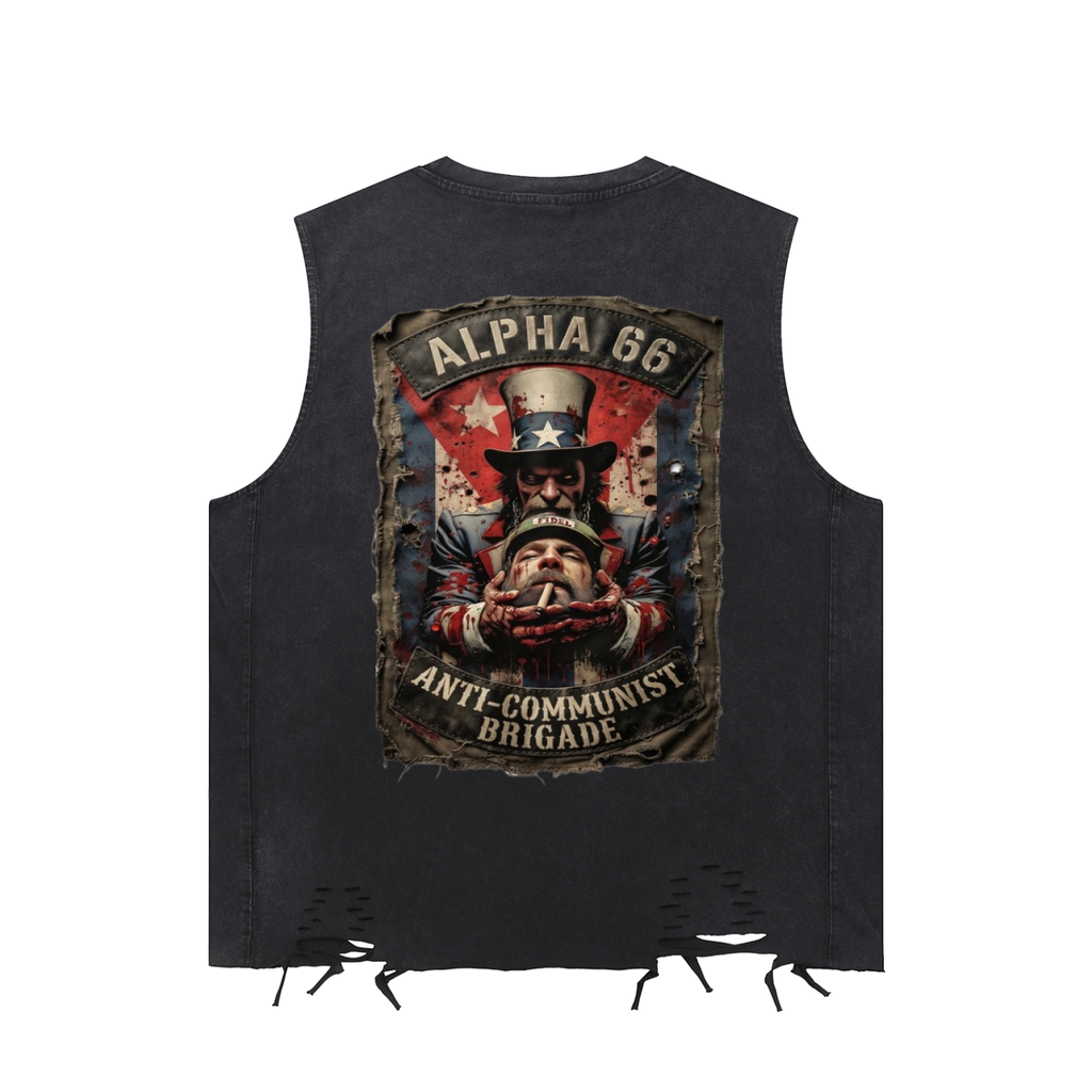 Snow Washed Raw-Hem Tank Top