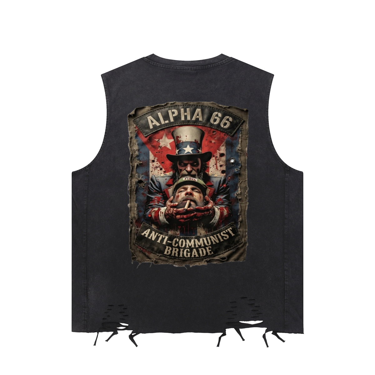 Snow Washed Raw-Hem Tank Top