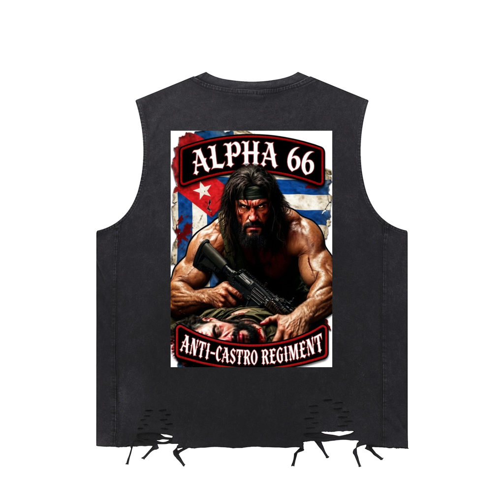 Snow Washed Raw-Hem Tank Top