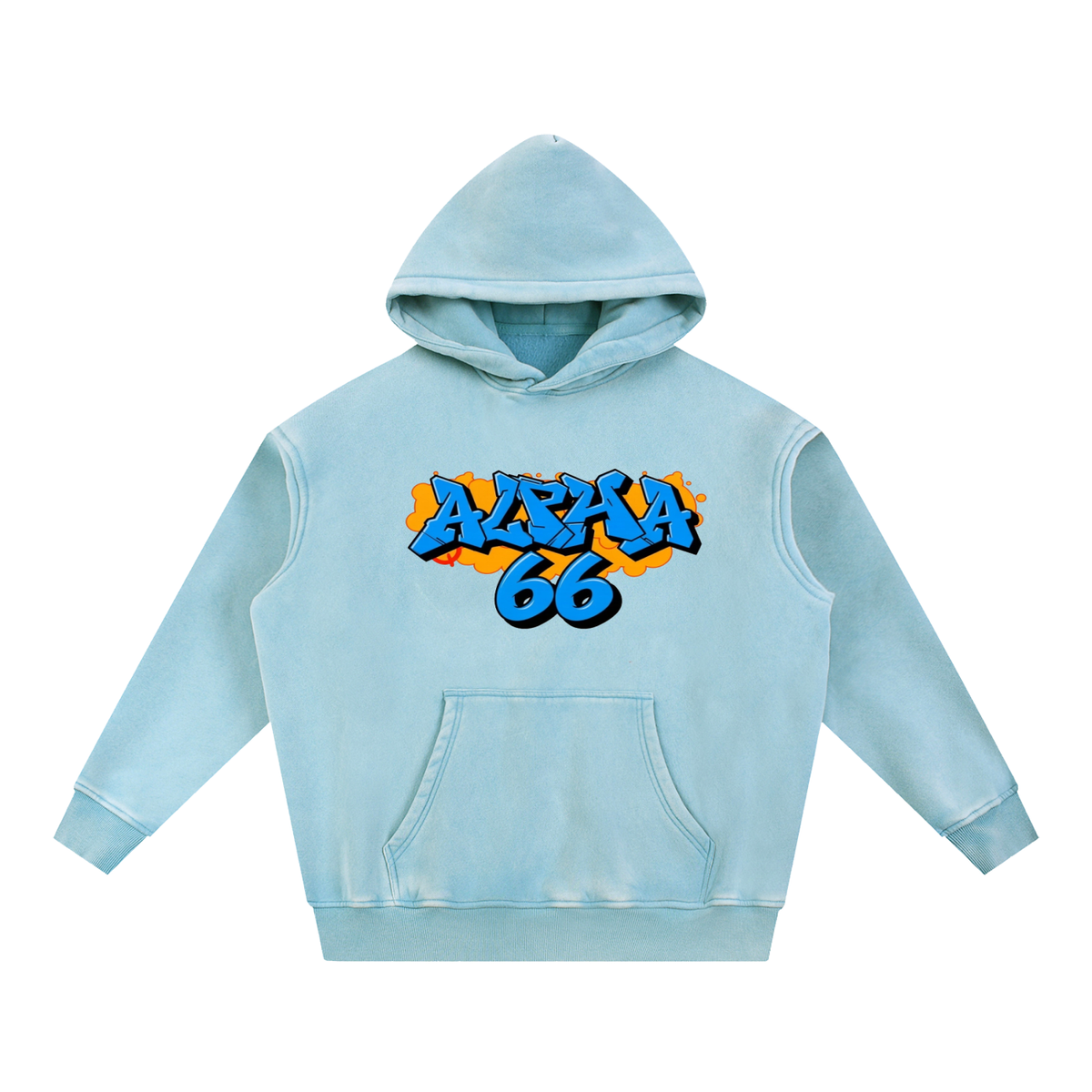 Snow Wash Fleece Oversize Hoodie