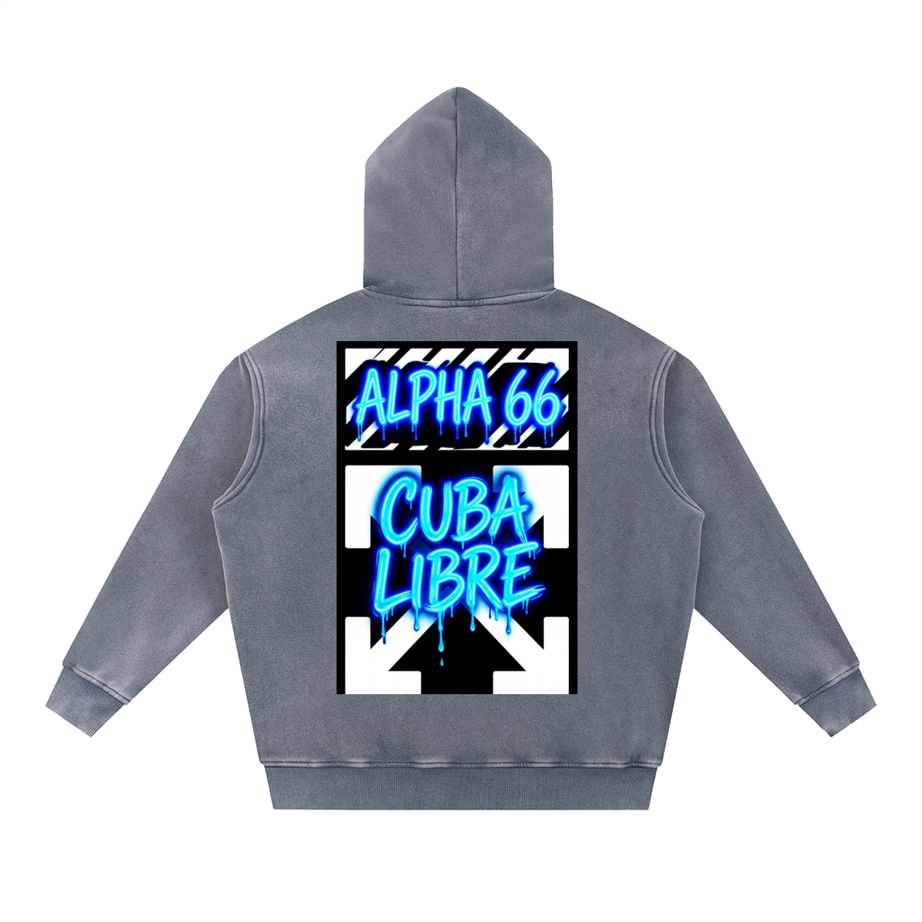 Snow Wash Fleece Oversize Hoodie