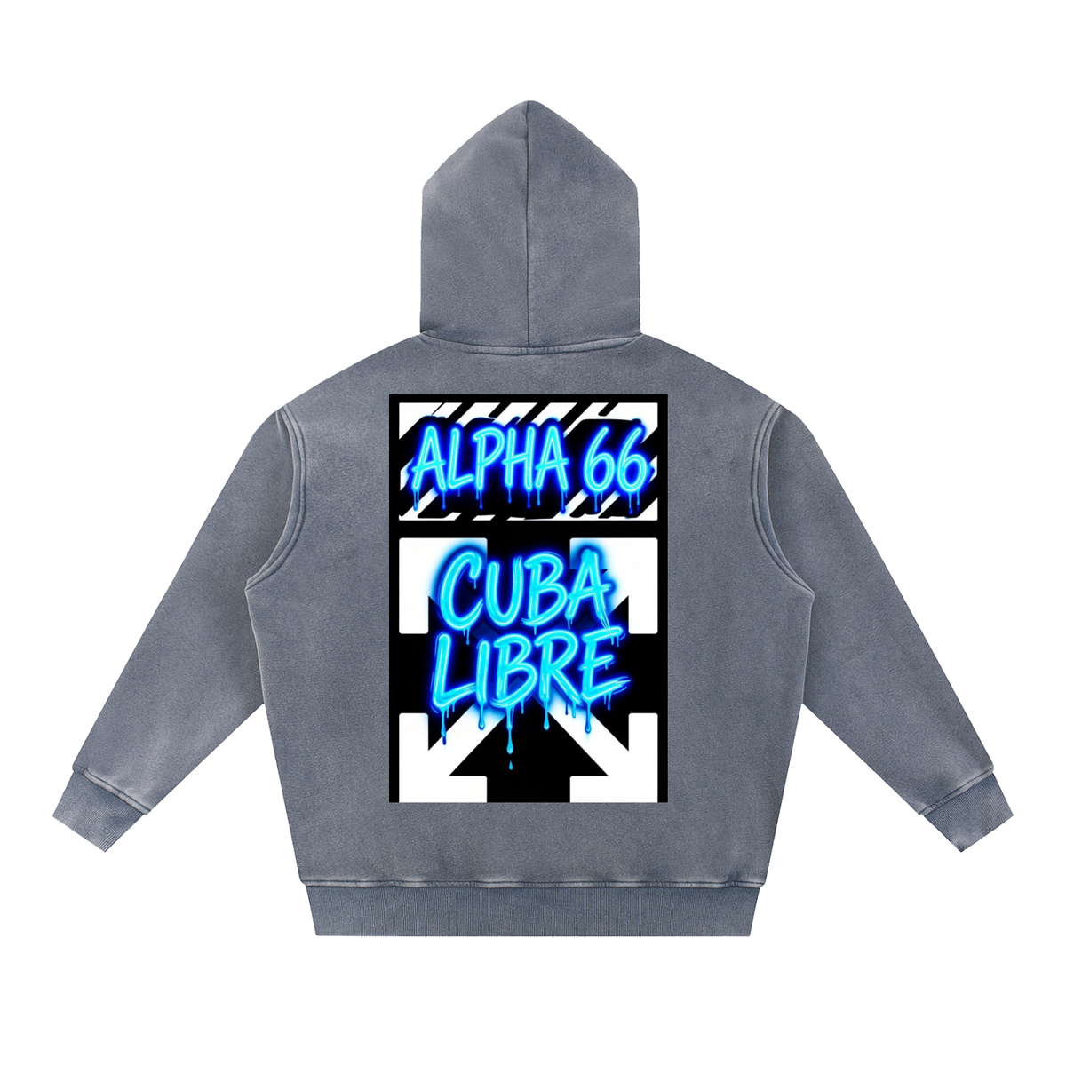 Snow Wash Fleece Oversize Hoodie